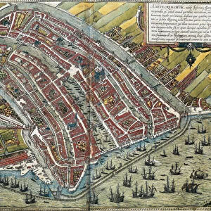 Plan of Amsterdam (Amstelredamum), Netherlands