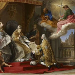 Pope Benedict XIV presenting the Encyclical Ex Omnibus