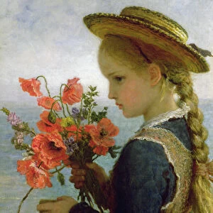 Poppy Girl (oil on canvas)