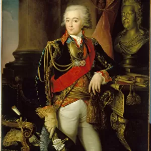 Portrait du comte Alexandre Dmitriev Mamonov (1758-1803). (Portrait of Count Alexander Dmitriev Mamonov). Un amant de l imperatrice de Russie Catherine II La Grande (1729-1796) de 1786 a 1789