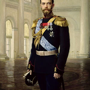 Portrait of Emperor Nicholas II, 1900 (oil on canvas)