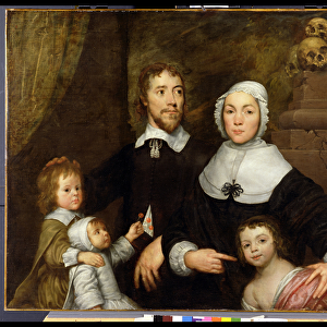 Portrait of a Family, Probably that of Richard Streatfeild, c. 1645 (oil on canvas)