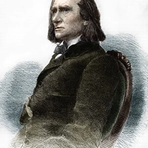 Portrait of Franz Liszt, Hungarian pianist and composer (1811 - 1886)