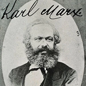 Portrait of German philosopher and economist Karl Marx (1818-1883). Photograph. Montreuil