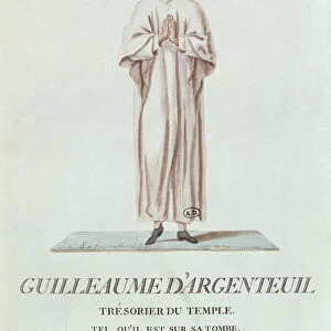 Portrait of Guillaume d Argenteuil, Temple Treasurer, as depicted on his tomb