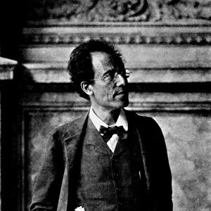Portrait of Gustav Mahler (b / w photo)