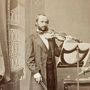 Portrait of Henri Vieuxtemps, 1860s (b/w photo)