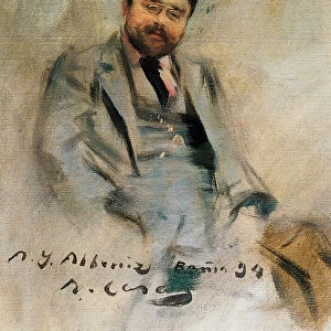 Portrait of Isaac Albeniz at 34 years old (oil on canvas)