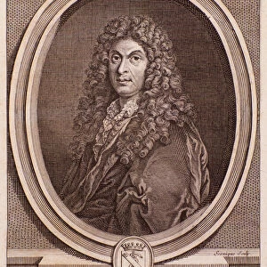 Portrait of Jean Baptiste Lully (engraving, 1714)