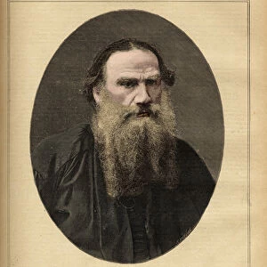 Portrait of Leon Tolstoi (1828-1910), Russian writer. Illustration by F. Meaulle