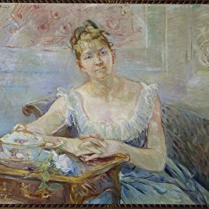 Portrait of Louise Riesener (1860-1944), daughter of the painter Leon Riesener Painting