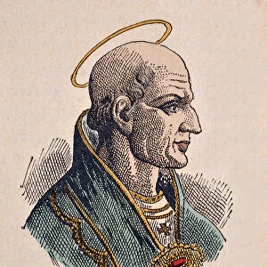 Portrait of the Pope Simplice (Simplicius or Simplicio) (468-483)