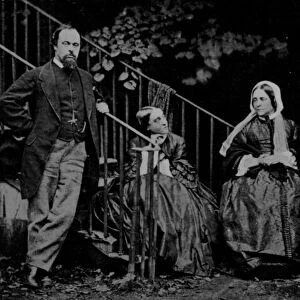 Portrait of the Rossetti Family, 1864 (b / w photo)