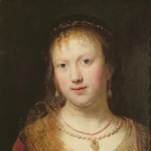 Portrait of Saskia, after a painting by her husband Rembrandt Harmens