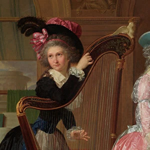 Detail of Portrait of the Villers family, 1790 (oil on canvas)
