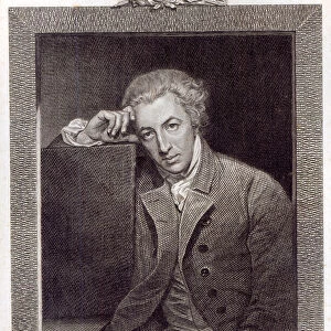 Portrait of William Hayley (engraving) (b / w photo)