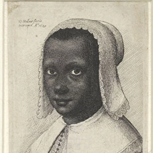 Portrait of a young black woman, 1645 (etching)