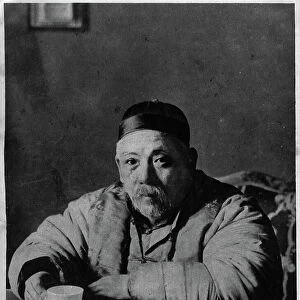 Portrait of Yuan Shikai (1859-1916), President of the People's Republic of China in 1913. Also called Yuan Che K'ai or Yuan-che-k'ai, he became emperor in 1916. Photograph in " Readings for All" of October 1, 1913