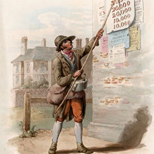 Bill Poster. Lottery (coloured engraving)