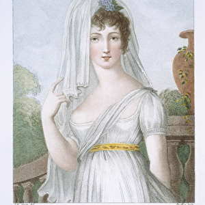 The Pretty French Girl, c. 1816 (coloured engraving)