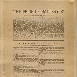 The Pride of Battery B, by Frank H Gassaway, reverse of 336830 (albumen photo)