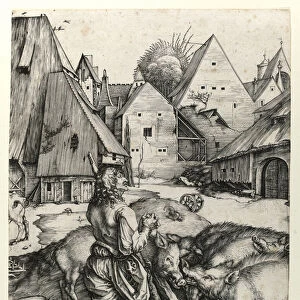 The prodigal son, 1496 (Burin engraving)