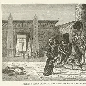 Ptolemy Soter ordering the erection of the Alexandrian Museum (engraving)