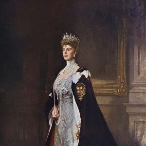 Queen Mary, consort of King George V, 1910 (colour litho)