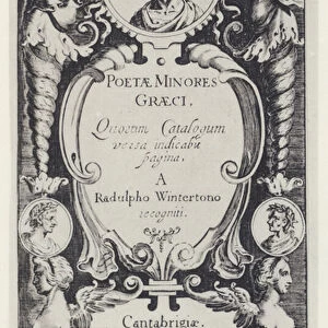 R Winterton, Poetae minores Graeci, T and J Buck and R Daniel, Cambridge 1635 (b / w photo)