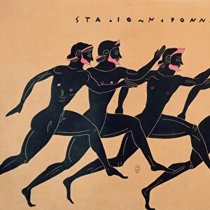 A Race in Ancient Greece (colour litho)