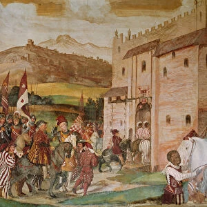 Reception of King Christian I of Denmark by the condottiere, Bartolomeo Colleoni