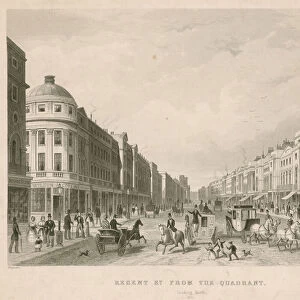Regent Street, London, from the Quadrant, looking north (engraving)