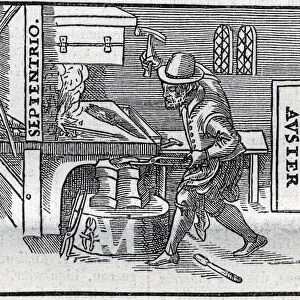 Reproduction of the engraving of the work dating from 1600 "De Magnete