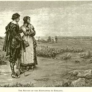 The Return of the Mayflower to England (engraving)