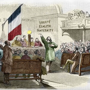 Revolution of 1848: Republican Club meeting in Paris in 1848