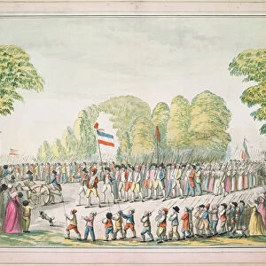 Revolutionary procession, c. 1789 (w / c on paper)