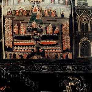 Right hand side of Diptych showing the Parliament of James I of England, VI of Scotland