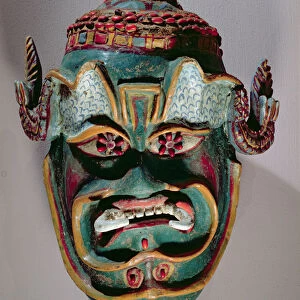 Ritual mask of Santiago used in the Mexican dance of the Moors and the Christians