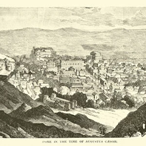 Rome in the time of Augustus Caesar (engraving)