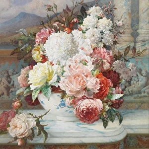 Roses on a Marble Ledge, 1894 (w / c on paper)