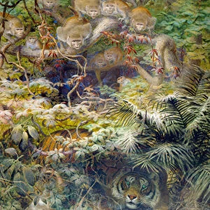 Row in the Jungle, 1863 (w / c on paper)