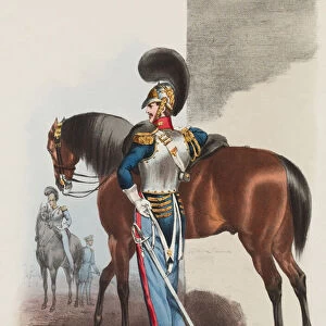 Royal Horse Guards, Officer, 1828 (lithograph)