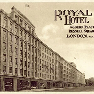Royal Hotel, Woburn Place, Russell Square, London WC1 (b / w photo)