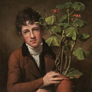 Rubens Peale with a Geranium, 1801 (oil on canvas)