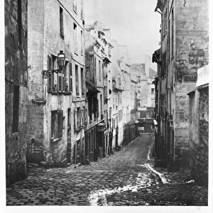 Rue Fresnel, from the dead end of Versailles, Paris, 1858-78 (b / w photo)