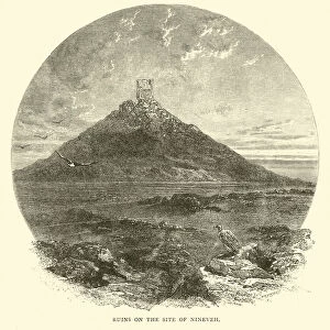 Ruins on the site of Nineveh (engraving)