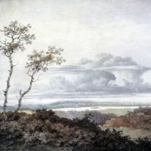 Rural landscape and cloud study by Luke Howard, March 1849