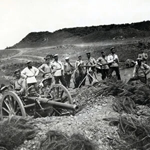 Russian troops during the Russo-Japanese war, 1904 (b / w photo)