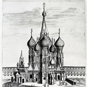 Saint Basils Cathedral, Moscow (engraving)