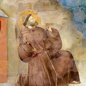 Saint Francis receiving the Stigmata, detail of Saint Francis, c. 1297-99 (fresco)